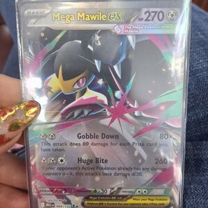 Pokemon Mega Mawile EX Holographic Card - Black, Pink, Yellow